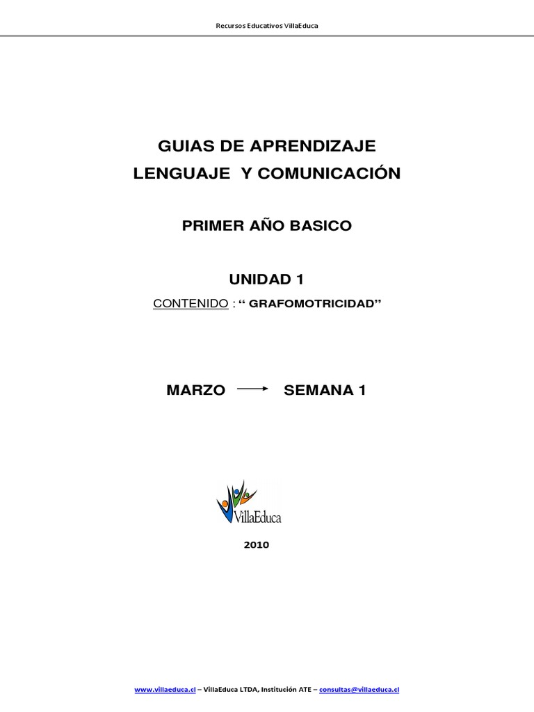 Guias de Aprendizaje Lenguaje Y Comunicación: Primer Año Basico | PDF ...