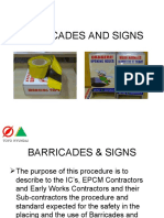 Banksman Barricades and Signs