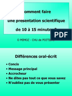 Comment Faire Une Présentation Scientifique