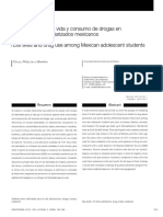 Habilidades para La Vida y Consumo de Drogas en Adolescentes Escolarizados Perez de La Barrera