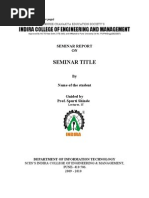 Indira College of Engineering and Management: Seminar Title