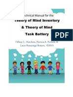 Technical Manual For The Theory of Mind Inventory and Theory of Mind Task Battery