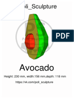 Poli_Sculpture Avocado 3D Model
