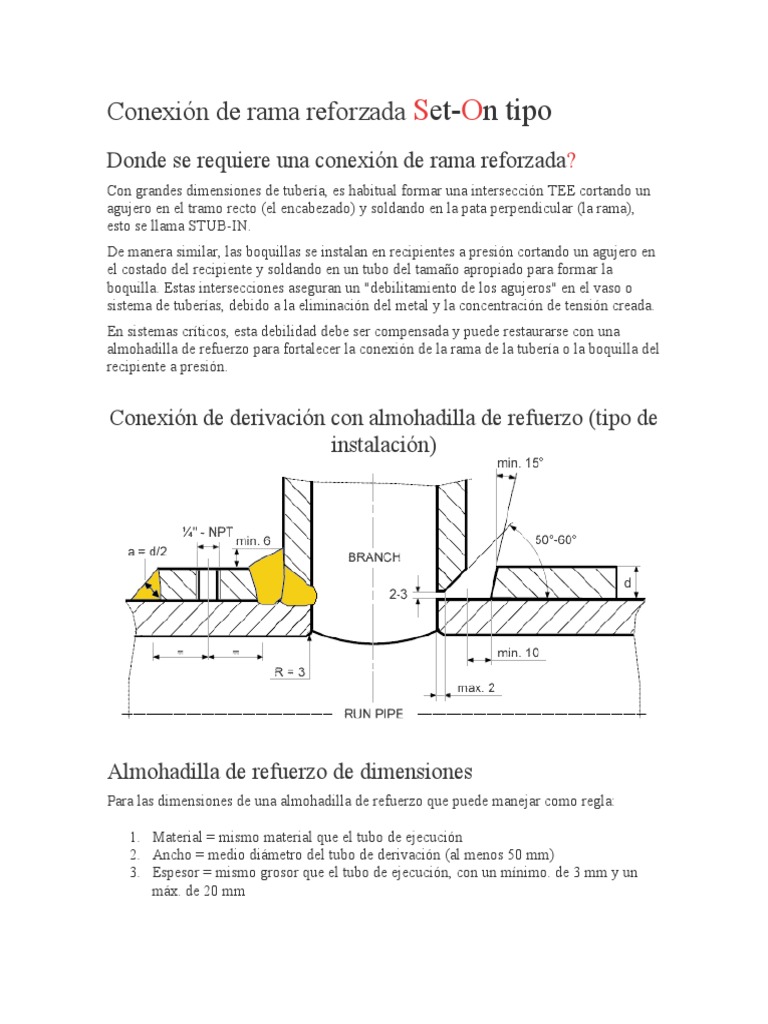 Reinforced Branch Connection - En.es | PDF | Tubería (transporte de ...
