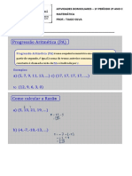 Atividades domésticas matemática 1o período 2o ano