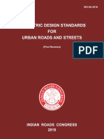 Irc - Gov.in.086.2018 Geometric Design Standards For Roads and Streets