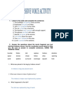 Activity PASSIVE VOICE ENGLISH III