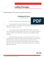 Session 1: Reading Passages: Following The Stars