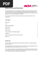 ACM Written Assessment Style Guide