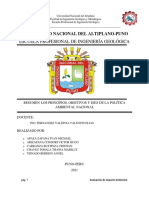 Los Principios, Objetivos y Ejes de La Política Ambiental Nacional