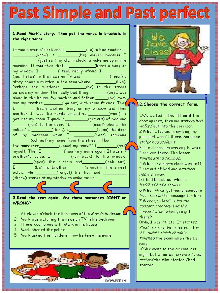 Past Tense Exercises and Comprehension | PDF | Syntax | Language Mechanics
