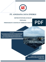 PT. Angsana Jaya Energi Revisi Studi Kelayakan Tentang Perubahan Cadangan Terbukti dan Umur Tambang