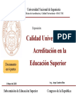 Calidad Universitaria y Acreditacion en el Peru al 2005