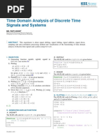 Time Domain Analysis of Discrete Time Signals and Systems: Md. Rofi Uddin