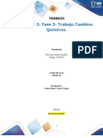 Formato entrega Trabajo Colaborativo – Unidad 3 Fase 3 Trabajo Cambios Químicos