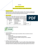 Materi Semester Excel - Spreadsheed