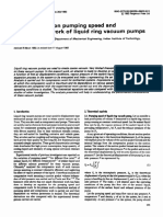 Investigations On Pumping Speed and Compression Work of Liquid Ring Vacuum Pumps