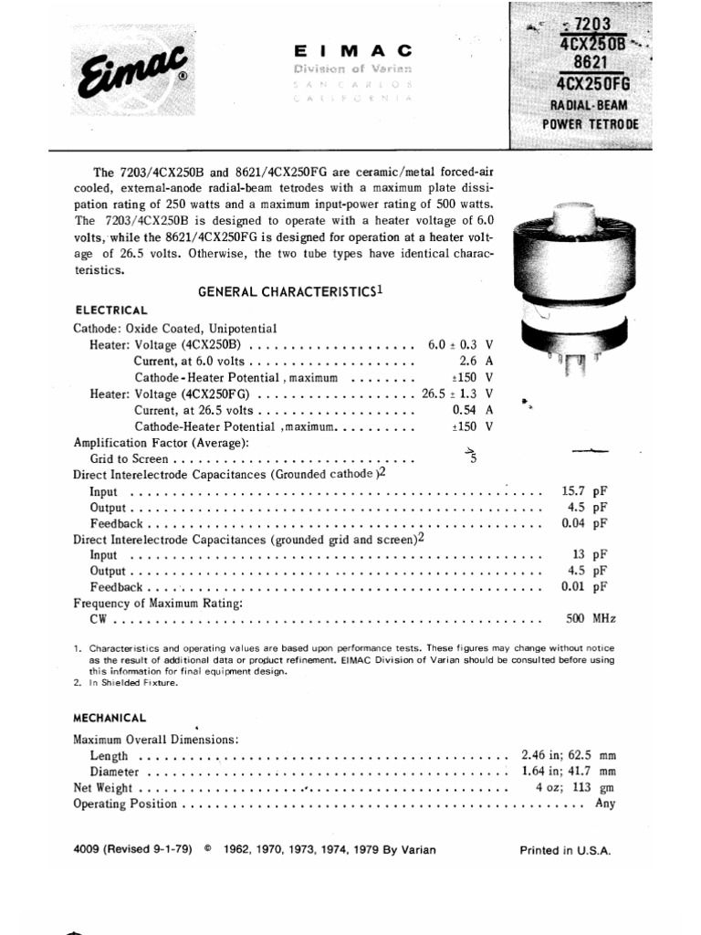 4CX250B | PDF