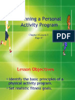 Planning A Personal Activity Program
