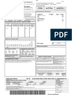 Conta de energia residencial com detalhes de consumo e tributos