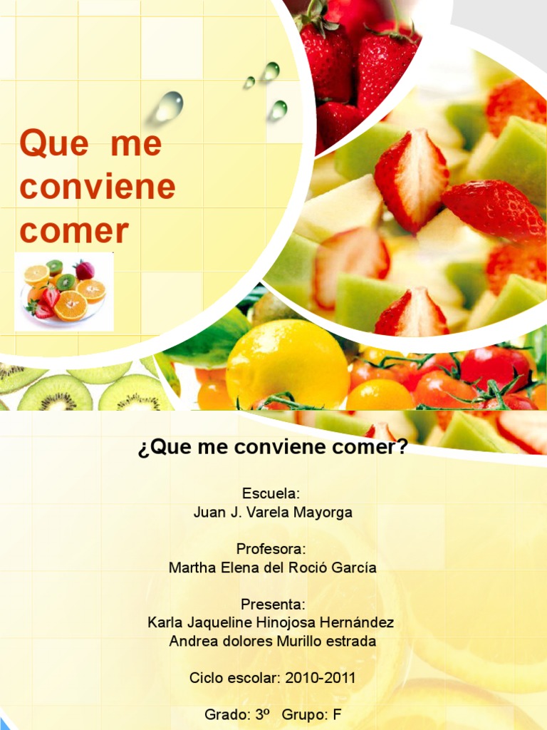 Que me conviene comer