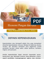 Kependudukan, Permintaan Pangan DLL