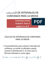 Cálculo de Intervalos de Confianza t Student