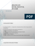 Pengembangan Farmasetik Bentuk Sediaan Cair