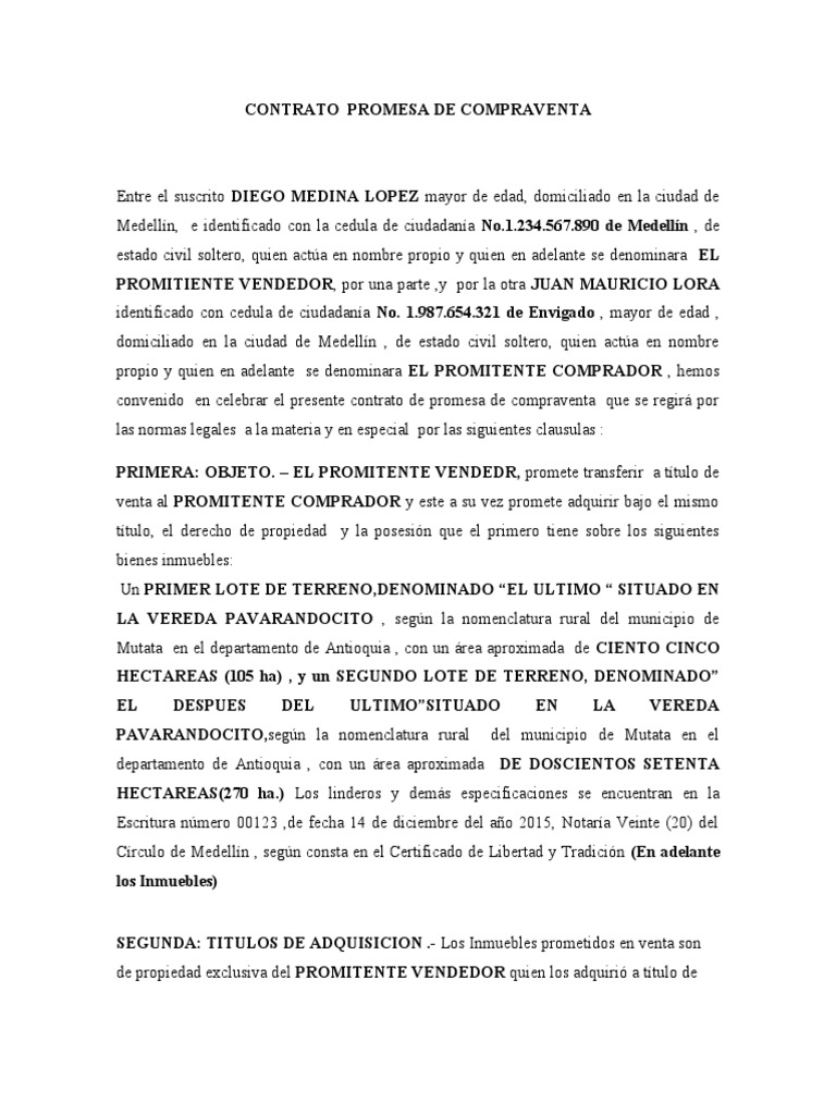Contrato Promesa de Compraventa Notariado Fin | PDF | Ley común | Justicia