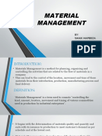 Material Management Functions, Need, Use