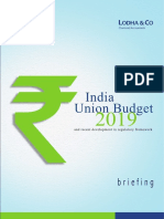 Lodha Budget Briefing 2019