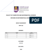 Faculty Group Assignment on Mathematical Sciences Proof