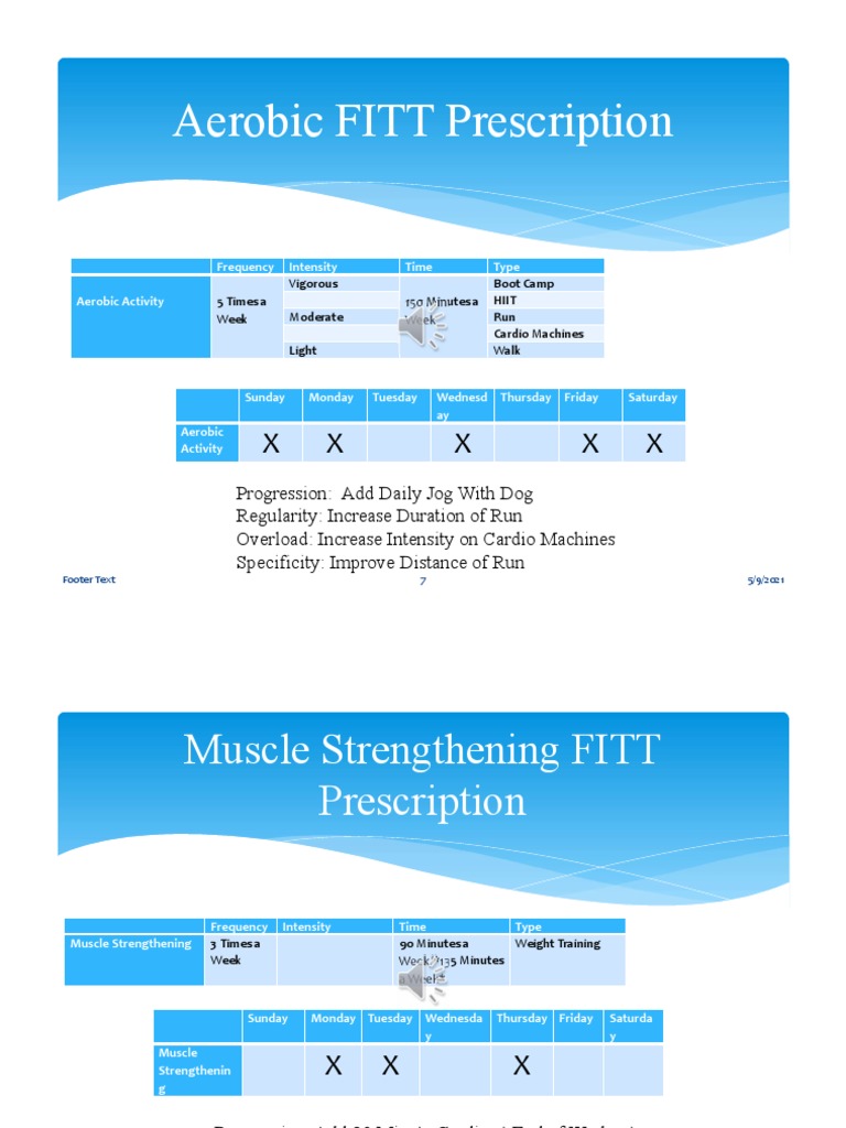 Fitt PDF Aerobic Exercise Weight Training