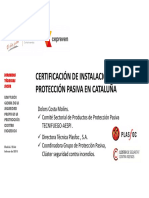Certificación de Instalaciones de Protección Pasiva en Cataluña