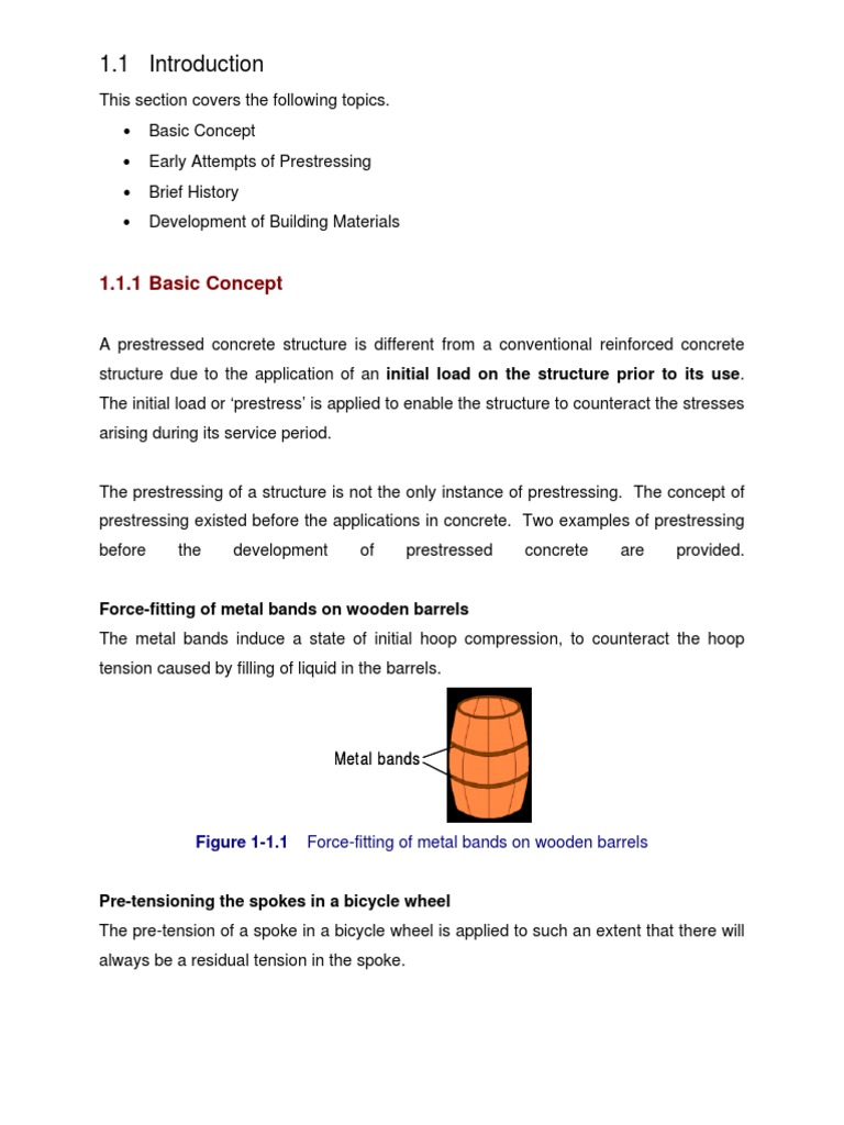 Overview of Prestressed Concrete Concepts | PDF | Prestressed Concrete ...