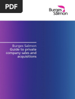 Burges Salmon Guide To Private Company Sales and Acquisitions