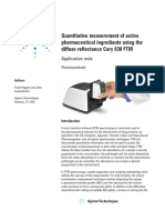 Quantitative Measurement of Active Pharmaceutical Ingredients Using The Diffuse Reflectance Cary 630 FTIR