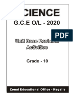 Grade 10 Unit Base Rivision (Science)