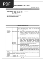 MSDS Exide | PDF | Workplace | Occupational Safety And Health