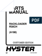 Hyster Rackloader R30CH (A186) Forklift Parts Manual