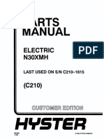 Hyster N30XMH (C210) Electric Forklift Parts Manual