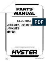 Hyster H160 (J30xmt2 J35xmt2 J40xmt2) Electric Forklift Parts Manual
