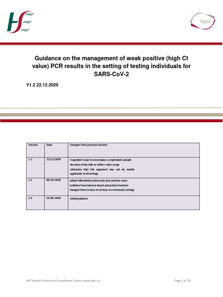 Managing Weak Positive PCR Results | PDF | Assay | Infection