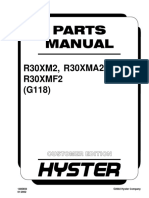 Hyster G118 (R30XM2 R30XMA2 R30XMF2) Forklift Parts Manual