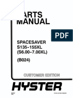 Hyster Forklift Truck B024 Series S6.00-7.00XL (S135-155XL) Parts Manual