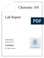 Chemistry 100 Lab Report: Lecturer
