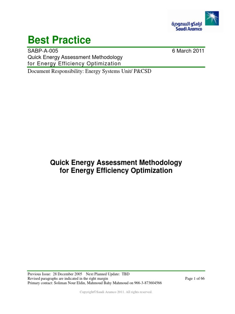 Best Practice: Quick Energy Assessment Methodology For Energy ...