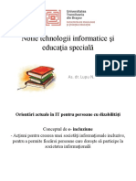 Noile Tehnologii Informatice Şi Educaţia Specială