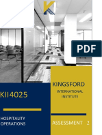 KII4025 Hospitality Operations Assessment
