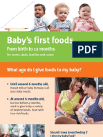 Baby's First Foods: From Birth To 12 Months